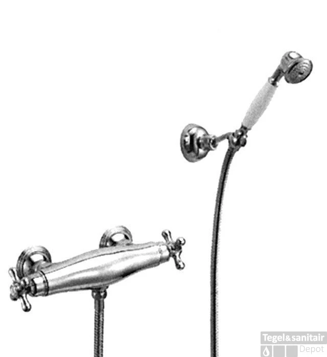 Huber Croisette Douchethermostaat Met Handdouche Chroom/Goud 191CS01HCA 4 Huber Croisette Douchethermostaat Met Handdouche Chroom/Goud 191CS01HCA - Afbeelding 2