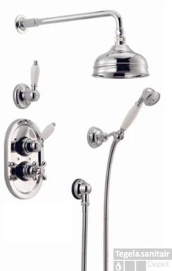 Huber Croisette Inbouw Thermostatische Doucheset Chroom/Goud 913CS01HCA -Hansgrohe Badkamerinterieur Winkel huber croisette inbouw thermostatische doucheset chroomgoud 913cs01hca 0