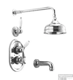 Huber Croisette Inbouwset Bad/Doucheset RVS 916CS01HNS -Hansgrohe Badkamerinterieur Winkel huber croisette inbouwset baddoucheset rvs 916cs01hns 1