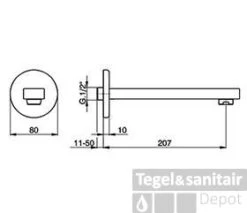 Huber Dado Baduitloop Chroom DD00024021