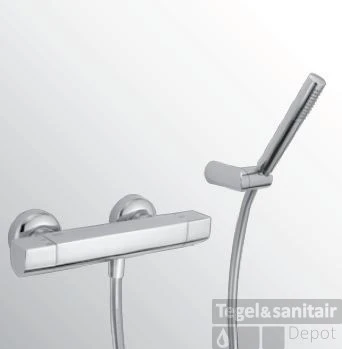 Huber Dado Cascade Douchekraan Thermostatisch Met Handdoucheset Chroom DC.D01010.21 4 Huber Dado Cascade Douchekraan Thermostatisch Met Handdoucheset Chroom DC.D01010.21 - Afbeelding 2