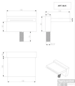 Huber Ego Baduitloop Voor Badrandmontage 6507CR