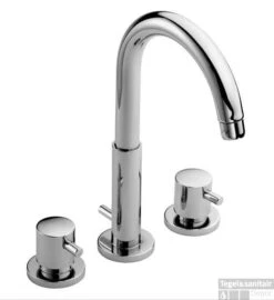 Wastafelmengkraan Huber Kiruna 3-gats 264KRH01CR Chroom -Hansgrohe Badkamerinterieur Winkel huber kiruna 3 gats wastafelmengkraan 264kr01hcr 1