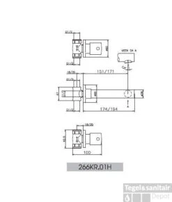 Huber Kiruna Wastafelmengkraan 266KR01HNS