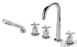 Huber Suite 5-gats Badkraan Voor Badrandmontage 162ST01HNS -Hansgrohe Badkamerinterieur Winkel huber suite 5 gats badkraan voor badrandmontage 162st01hns 0