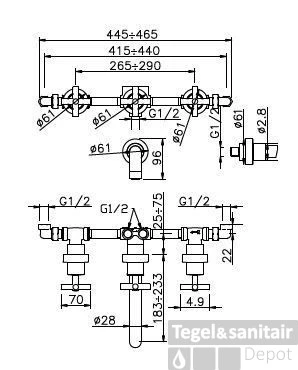Huber Suite Inbouw Bad/douche Mengkraan Chroom 542.ST01H.CR 4 Huber Suite Inbouw Bad/douche Mengkraan Chroom 542.ST01H.CR - Afbeelding 2