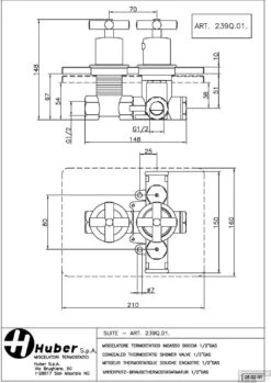 Huber Suite Inbouw Thermostaat Met Stopkraan 239Q01HCR