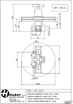 Huber Suite Inbouw Thermostaat Zonder Stopkraan 23501HCR
