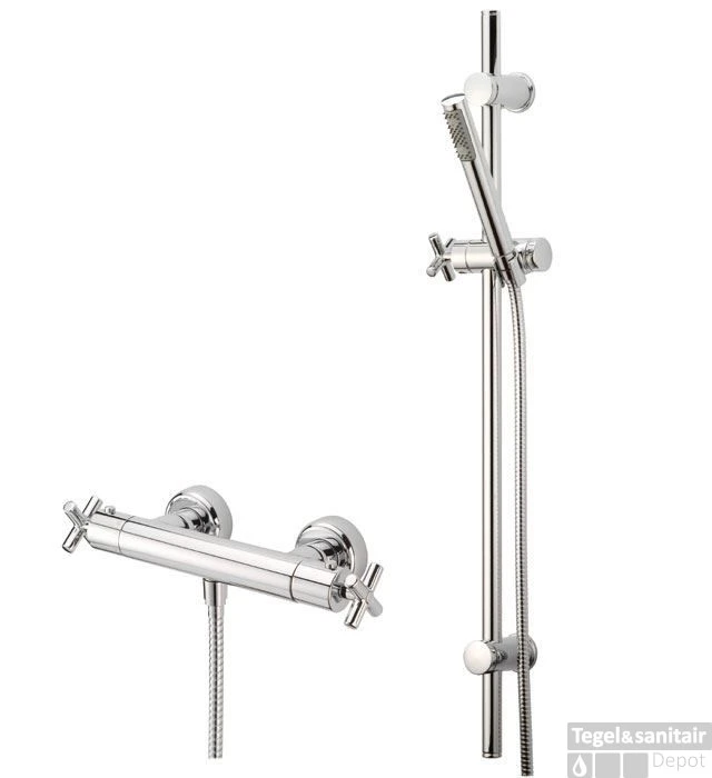 Huber Suite Opbouw Douchethermostaat Met Glijstangset 190ST01HCR 4 Huber Suite Opbouw Douchethermostaat Met Glijstangset 190ST01HCR - Afbeelding 2