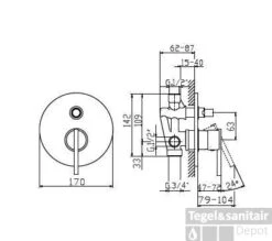 Huber Tratto Bad/douchemengkraan Inbouw Chroom TT.000210.21