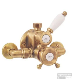 Huber Victorian Douchethermostaat Goud 150.VT51HAG -Hansgrohe Badkamerinterieur Winkel huber victorian douchethermostaat goud 150vt51hag 2