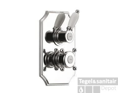 Huber Victorian Inbouw Thermostaatkraan 3/4 Chroom/Goud 25951HCA 4 Huber Victorian Inbouw Thermostaatkraan 3/4 Chroom/Goud 25951HCA - Afbeelding 2