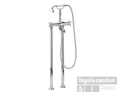 Huber Victorian Staande Thermostatische Badkraan Met Douchegarnituur Chroom-Goud 25801HCA 4 Huber Victorian Staande Thermostatische Badkraan Met Douchegarnituur Chroom-Goud 25801HCA - Afbeelding 2