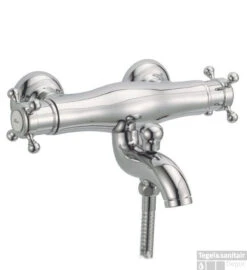 Huber Victorian Thermostatische Badkraan Brons 25201HBA 5 Huber Victorian Thermostatische Badkraan Brons 25201HBA -Hansgrohe Badkamerinterieur Winkel huber victorian thermostatische badkraan brons 25201hba 1