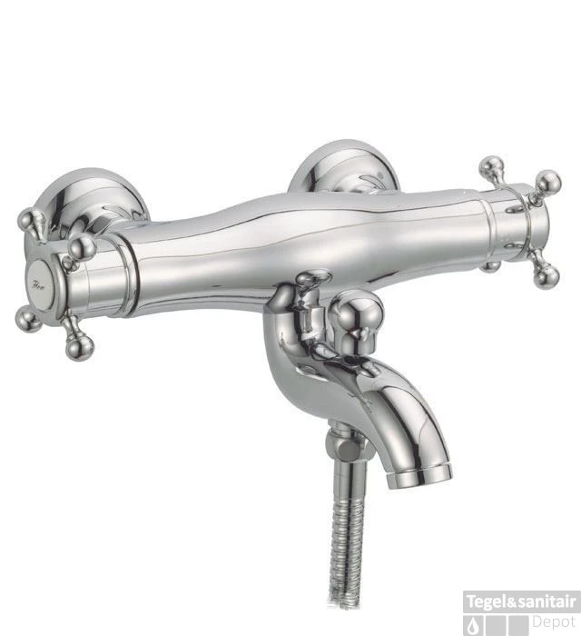 Huber Victorian Thermostatische Badkraan Chroom 25201HCR 4 Huber Victorian Thermostatische Badkraan Chroom 25201HCR - Afbeelding 2