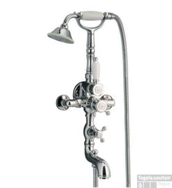 Huber Victorian Thermostatische Badkraan Met Douchegarnituur Brons 198VT01HBA 5 Huber Victorian Thermostatische Badkraan Met Douchegarnituur Brons 198VT01HBA -Hansgrohe Badkamerinterieur Winkel huber victorian thermostatische badkraan met douchegarnituur brons 198vt01hba 1