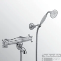 Huber Victorian Thermostatische Badkraan Met Douchegarnituur Voor Badrandmontage Goud 196.VT01H.AG -Hansgrohe Badkamerinterieur Winkel huber victorian thermostatische badkraan met douchegarnituur voor badrandmontage goud 196vt01hag 0