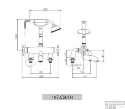 Huber Victorian Thermostatische Badkraan Met Douchegarnituur Voor Badrandmontage Goud 197VT01HAG -Hansgrohe Badkamerinterieur Winkel huber victorian thermostatische badkraan met douchegarnituur voor badrandmontage goud 197vt01hag 1