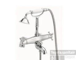 Huber Victorian Thermostatische Badkraan Met Douchegarnituur Voor Badrandmontage RVS 197VT01HNS -Hansgrohe Badkamerinterieur Winkel huber victorian thermostatische badkraan met douchegarnituur voor badrandmontage rvs 197vt01hns 1