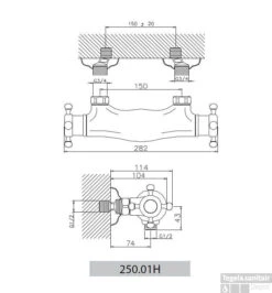 Huber Victorian Thermostatische Douchekraan Chroom VTT0101021