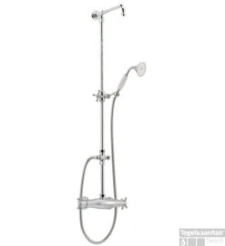 Huber Victorian Thermostatische Doucheset Chroom-Goud 399VT01HCA -Hansgrohe Badkamerinterieur Winkel huber victorian thermostatische doucheset chroom goud 399vt01hca 1