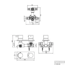 Inbouw Muurkraan Wiesbaden Caral Tbv Regendouche Chroom (incl Inbouwdeel) -Hansgrohe Badkamerinterieur Winkel inbouw muurkraan wiesbaden caral tbv regendouche chroom lijntekening