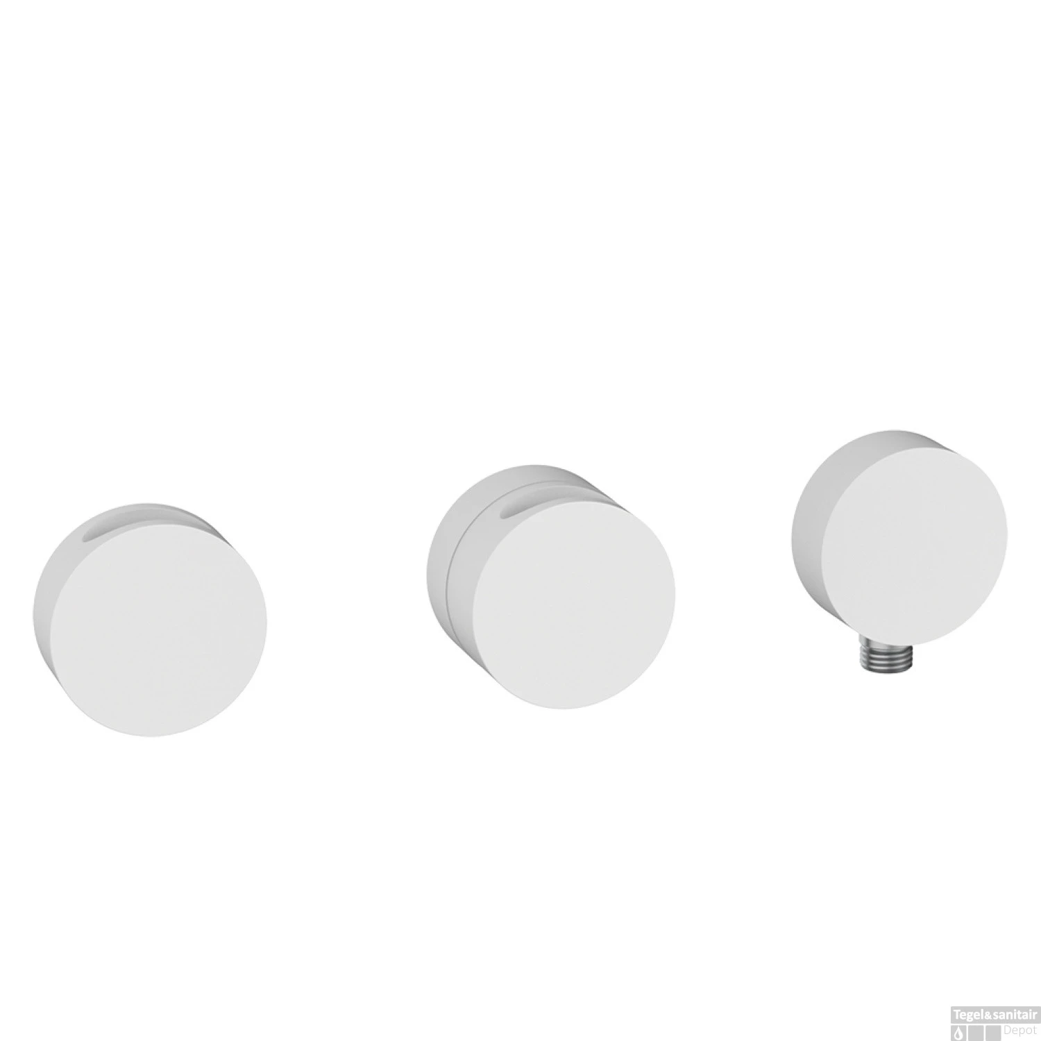 Inbouw Badkraan GRB InCool Thermostatisch Messing Wit 3 Inbouw Badkraan GRB InCool Thermostatisch Messing Wit