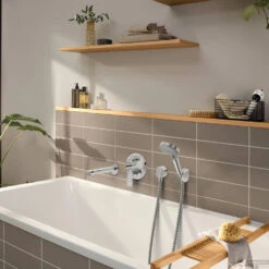 Inbouw Badmengkraan HansGrohe Rebris E Eengreeps Voor IBox Universal Chroom -Hansgrohe Badkamerinterieur Winkel inbouw badmengkraan hansgrohe rebris e eengreeps voor ibox universal chroom 2