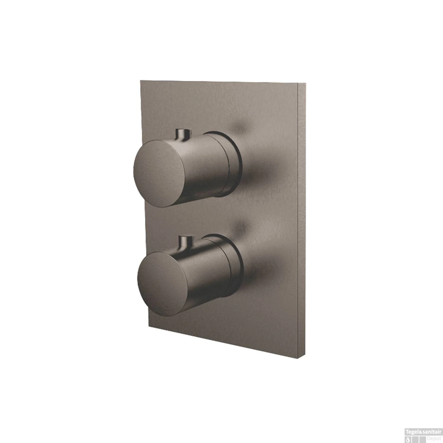 Inbouw Douchekraan 2-Weg Herzbach Design IX Thermostatisch PVD-Coating Zwart