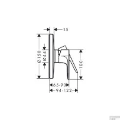 Inbouw Douchemengkraan HansGrohe Rebris S Eengreeps Voor IBox Universal Mat Zwart -Hansgrohe Badkamerinterieur Winkel inbouw douchemengkraan hansgrohe rebris s eengreeps voor ibox universal tech 1