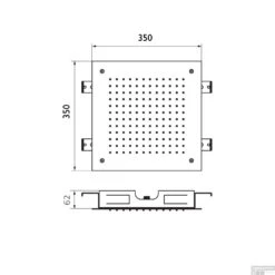 Inbouw Hoofddouche GRB InCool Vierkant 35x35 Cm Zwart -Hansgrohe Badkamerinterieur Winkel inbouw hoofddouche grb incool vierkant 35x35 cm zwart tech