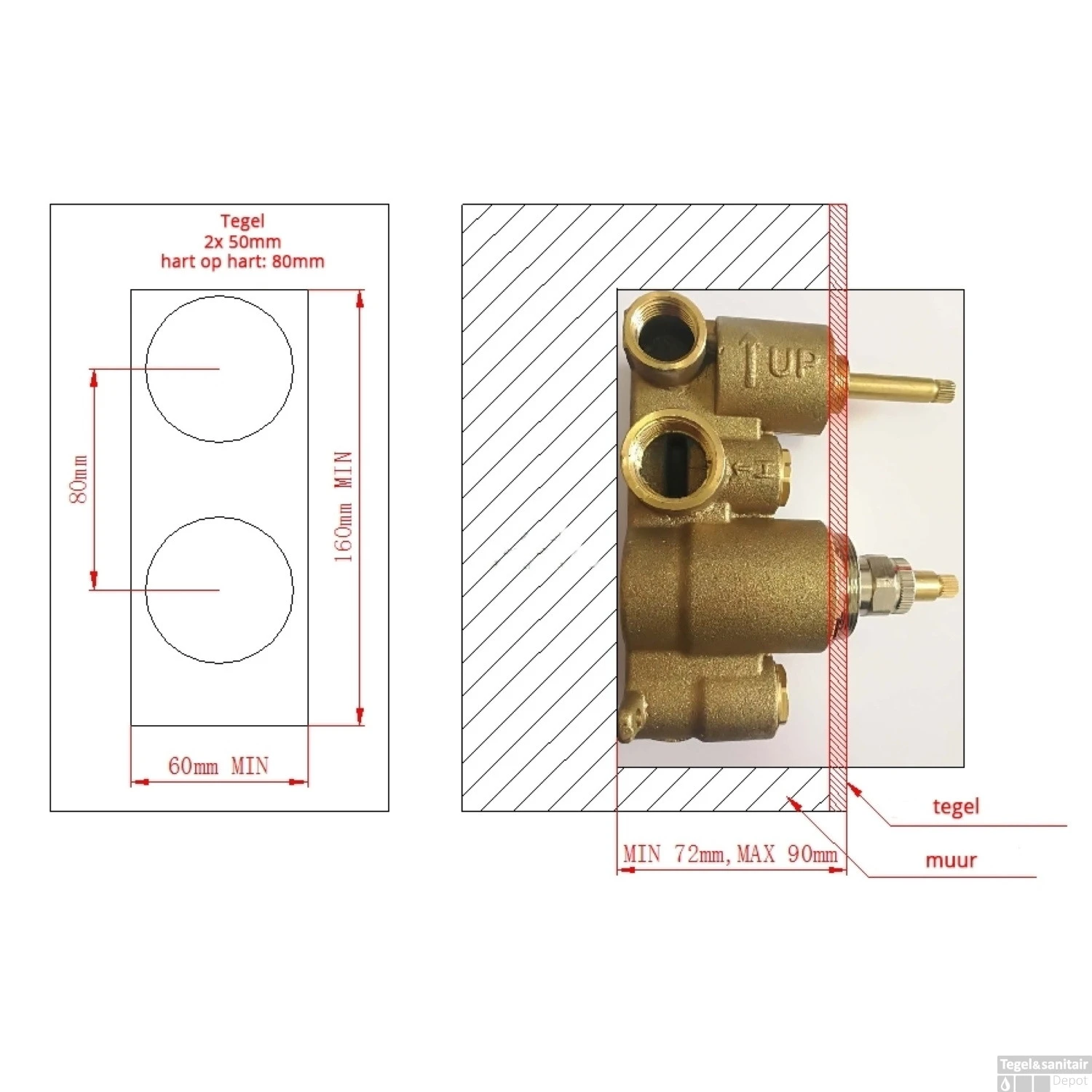 BWS Inbouw Regendouche | 30cm Stortdouche Plafonduitloop Met Staafhanddouche | Chroom 8 BWS Inbouw Regendouche | 30cm Stortdouche Plafonduitloop Met Staafhanddouche | Chroom - Afbeelding 6
