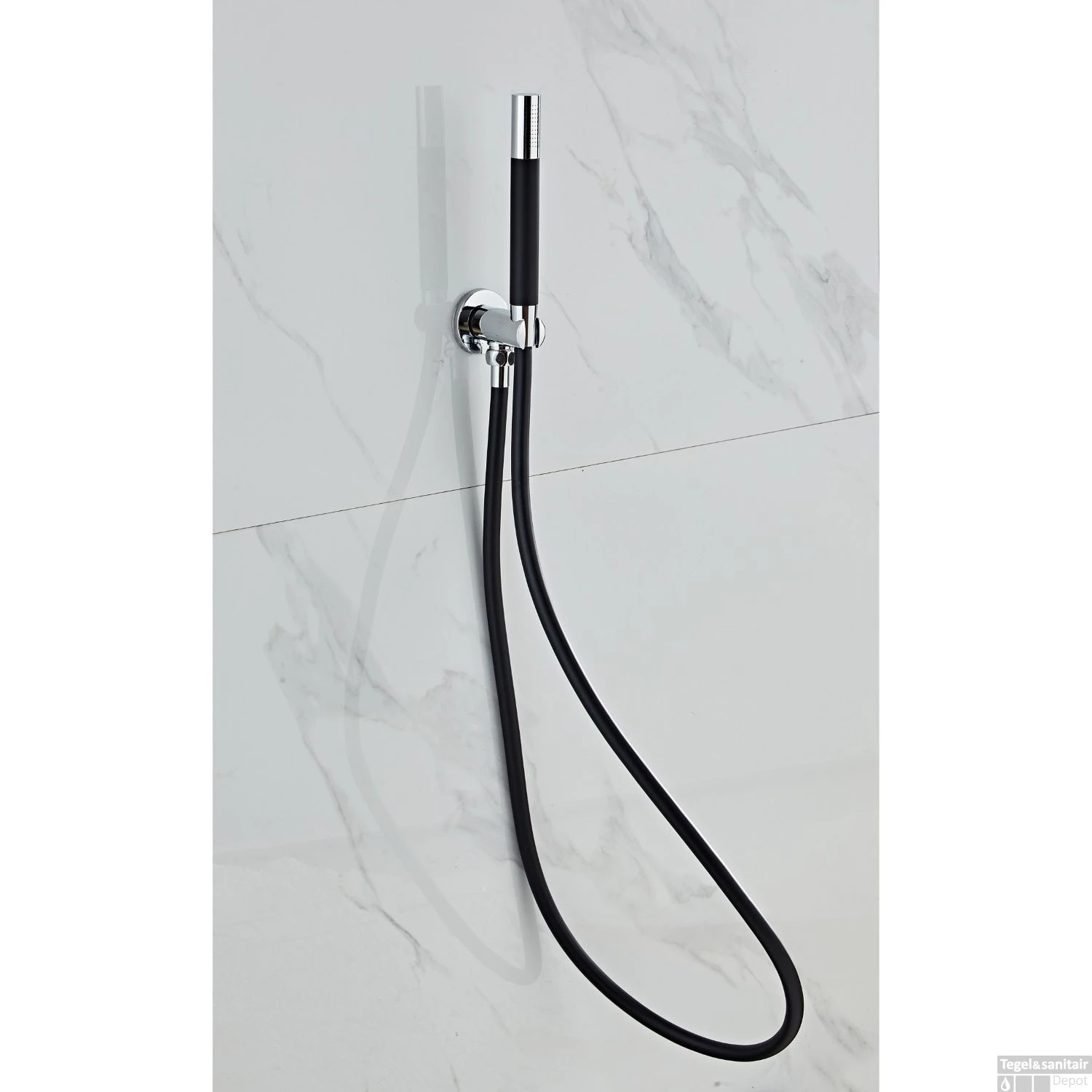 Inbouw Regendouche Set Boss & Wessing Talpa Pro Met Plafondarm En Staaf Handdouche 20 Cm - Afbeelding 2