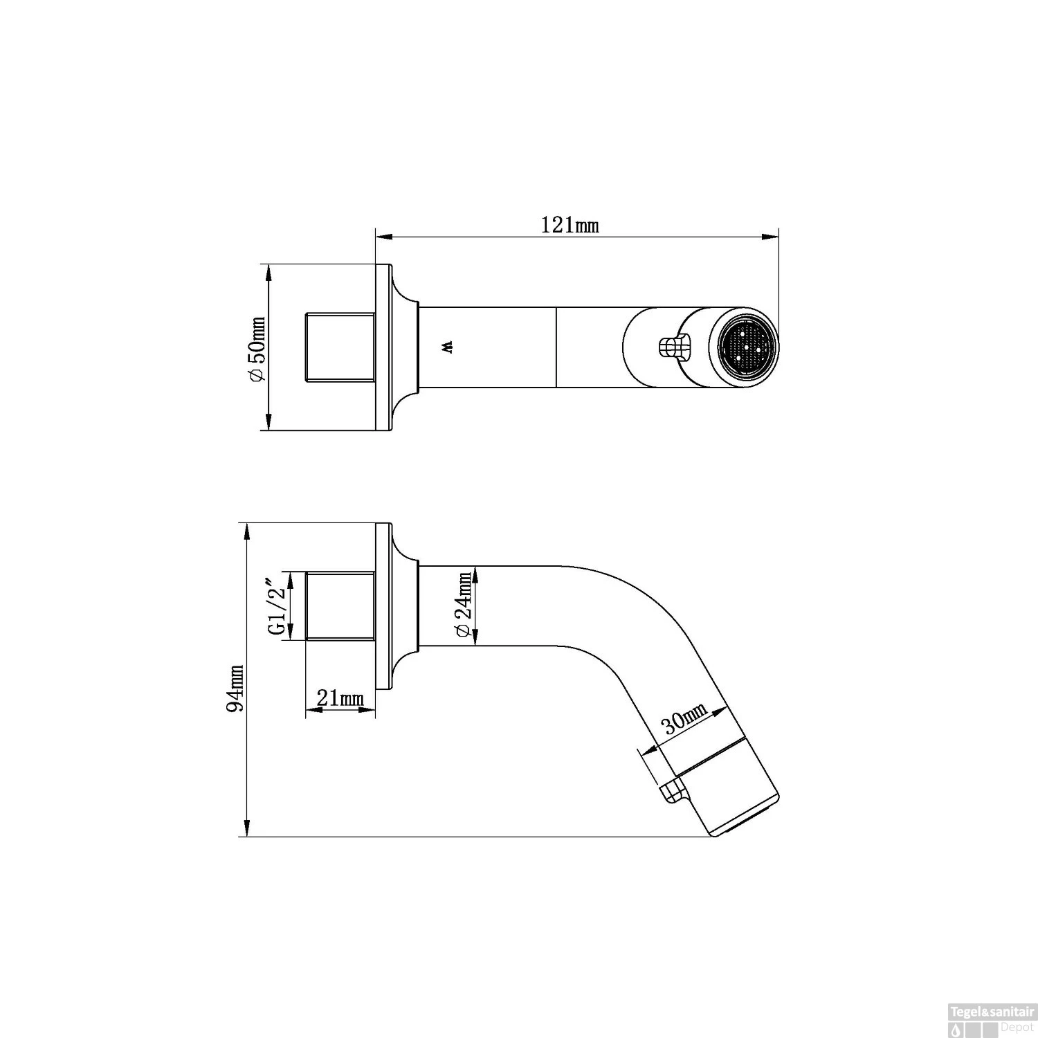 Inbouw Toiletkraan Wiesbaden Sophia Muur Rond Chroom 4 Inbouw Toiletkraan Wiesbaden Sophia Muur Rond Chroom - Afbeelding 2