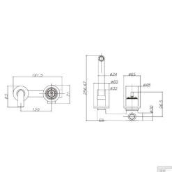 BWS Wastafelkraan Inbouw | Colorato | Incl.Inbouwdeel | Gunmetal -Hansgrohe Badkamerinterieur Winkel inbouw wastafelkraan boss wessing aloni gunmetal tech