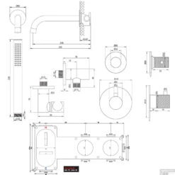 Inbouwthermostaatset Brauer Gunmetal Carving Incl Baduitloop En Staafhanddouche Messing Gunmetal -Hansgrohe Badkamerinterieur Winkel inbouwthermostaatset brauer gunmetal carving incl baduitloop en staafhanddouche messing gunmetal tec