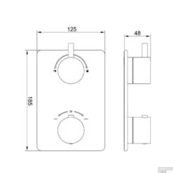 Inbouwthermostaatset Wiesbaden Caral Rond 30cm Plafonduitloop Mat Zwart -Hansgrohe Badkamerinterieur Winkel inbouwthermostaatset wiesbaden caral rond mat zwart tech 1
