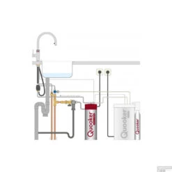 Quooker Cube Flex RVS Met Pro3-VAQ Boiler -Hansgrohe Badkamerinterieur Winkel insta atie cube pro3 flex m1 1