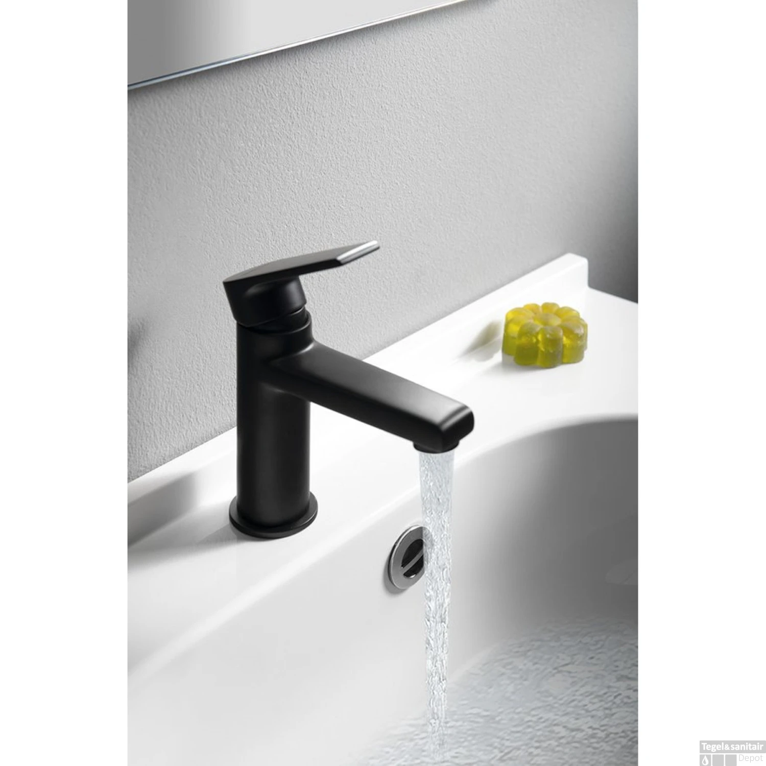 Wastafelmengkraan Sapho Kai 1-hendel Recht 15.1 Cm Mat Zwart 6 Wastafelmengkraan Sapho Kai 1-hendel Recht 15.1 Cm Mat Zwart - Afbeelding 4