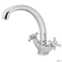Keukenkraan Plieger Charleston 1-Gats Met Kruisgrepen Chroom
