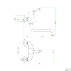 Inbouw Wastafelmengkraan Sapho Kirké 1-hendel Kristal Retro Uitloop Gebogen 20 Cm Goud -Hansgrohe Badkamerinterieur Winkel ki15kz badmengkraan sapho kirk 1 hendel kristal retro uitloop gebogen 20 cm goud 2