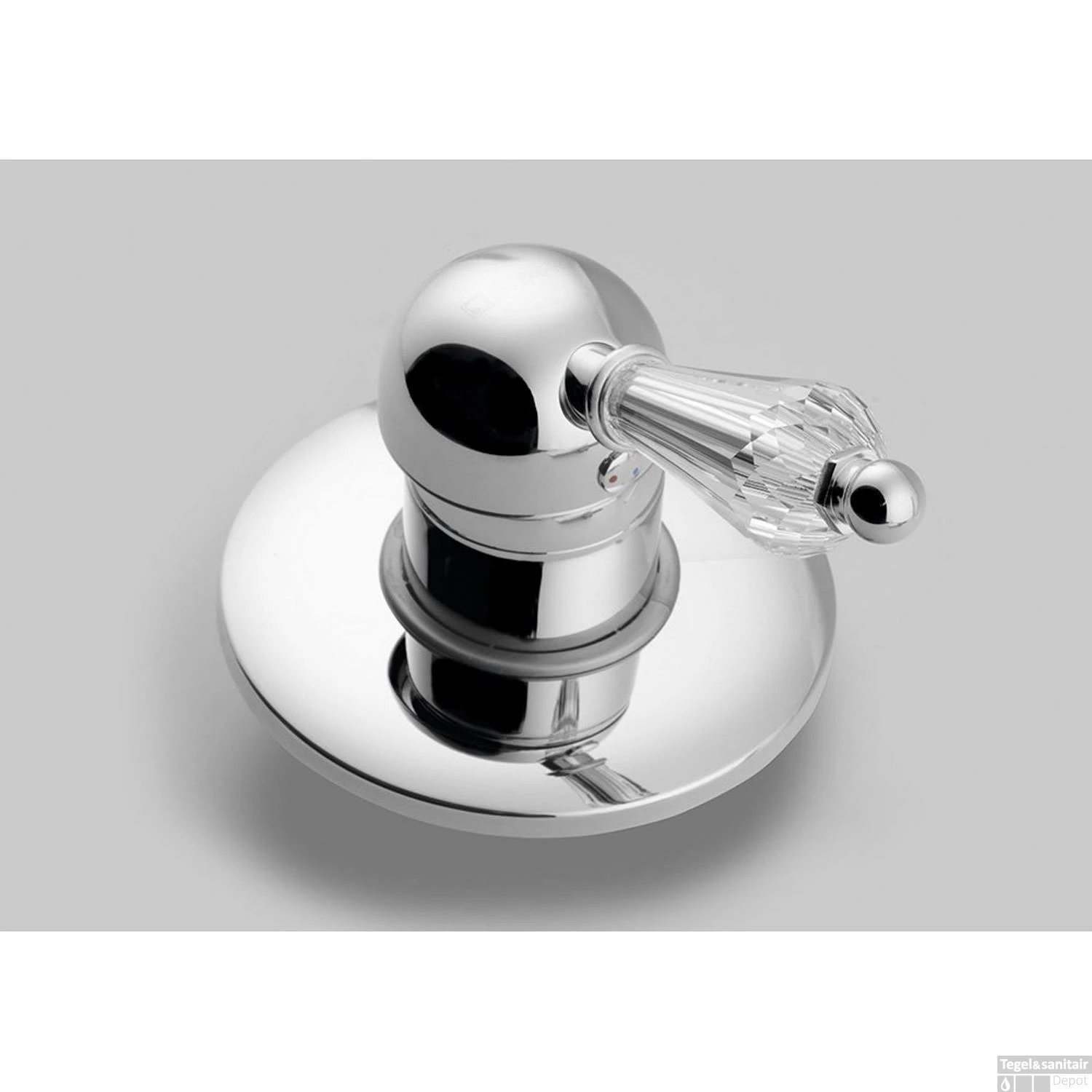 Douchekraan Inbouw Sapho Kirké Crystal Mengkraan Retro Afbouwdeel 1-weg Chroom (incl. Inbouwdeel) - Afbeelding 2