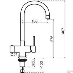 Kokendwaterkraan Selsiuz Steel Rond RVS Inclusief Single Boiler -Hansgrohe Badkamerinterieur Winkel kokendwaterkraan selsiuz steel round inclusief boiler tech
