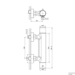 Opbouw Douchekraan Thermostatisch Sapho Kimura 2-knop Chroom -Hansgrohe Badkamerinterieur Winkel ku245 opbouw douchekraan thermostatisch sapho kimura 2 knop chroom 2