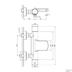 Opbouw Badkraan Sapho Kimura Thermostaatkraan 2-knop 16.4 Cm Chroom -Hansgrohe Badkamerinterieur Winkel ku292 opbouw badkraan sapho kimura thermostaatkraan 2 knop 16.4 cm chroom 2