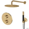 Inbouw Thermostatische Regendoucheset Lagoo Garda Met 2-Weg Omstel En Handdouche Geborsteld Goud -Hansgrohe Badkamerinterieur Winkel lcs1 brushed brass shop
