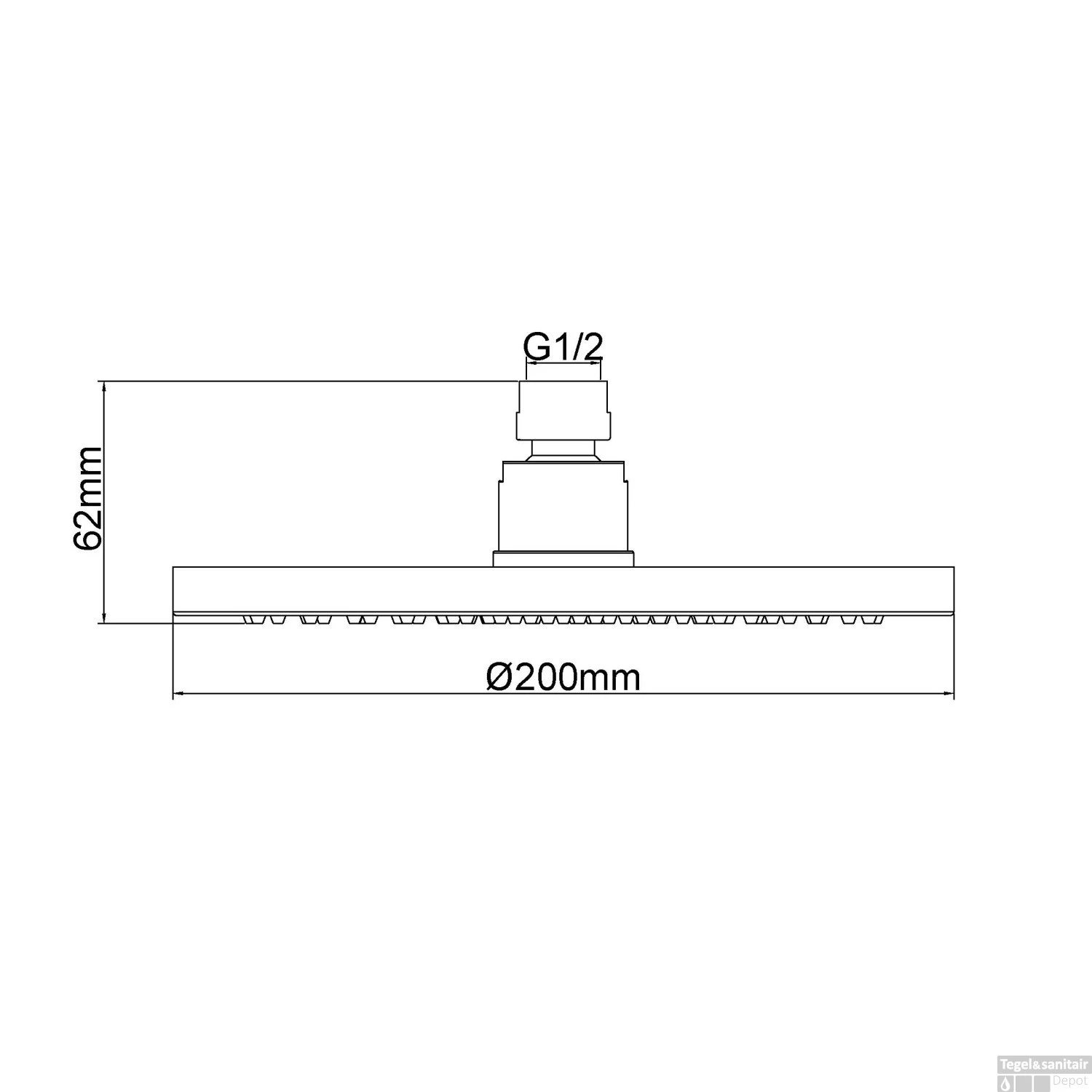 Luxe Hoofddouche Wiesbaden Rond 20 Cm Geborsteld Messing Goud 4 Luxe Hoofddouche Wiesbaden Rond 20 Cm Geborsteld Messing Goud - Afbeelding 2