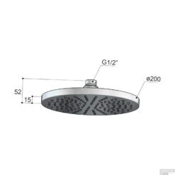 Hoofddouche Hotbath Cobber Opbouw 20 Cm Zwart Chroom -Hansgrohe Badkamerinterieur Winkel m100bk hoofddouche hotbath mate opbouw 20 cm zwart chroom tech