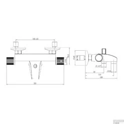 Opbouw Badkraan Sapho Action Thermostaat 2-knop 12.4 Cm Chroom -Hansgrohe Badkamerinterieur Winkel mb106 opbouw badkraan sapho action thermostaat 2 knop 12.4 cm chroom 2