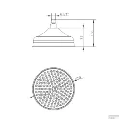 Regendouchekop Sapho Retro Rond 20.8 Cm Chroom -Hansgrohe Badkamerinterieur Winkel mh026 regendouchekop sapho retro rond 20.8 cm chroom 2